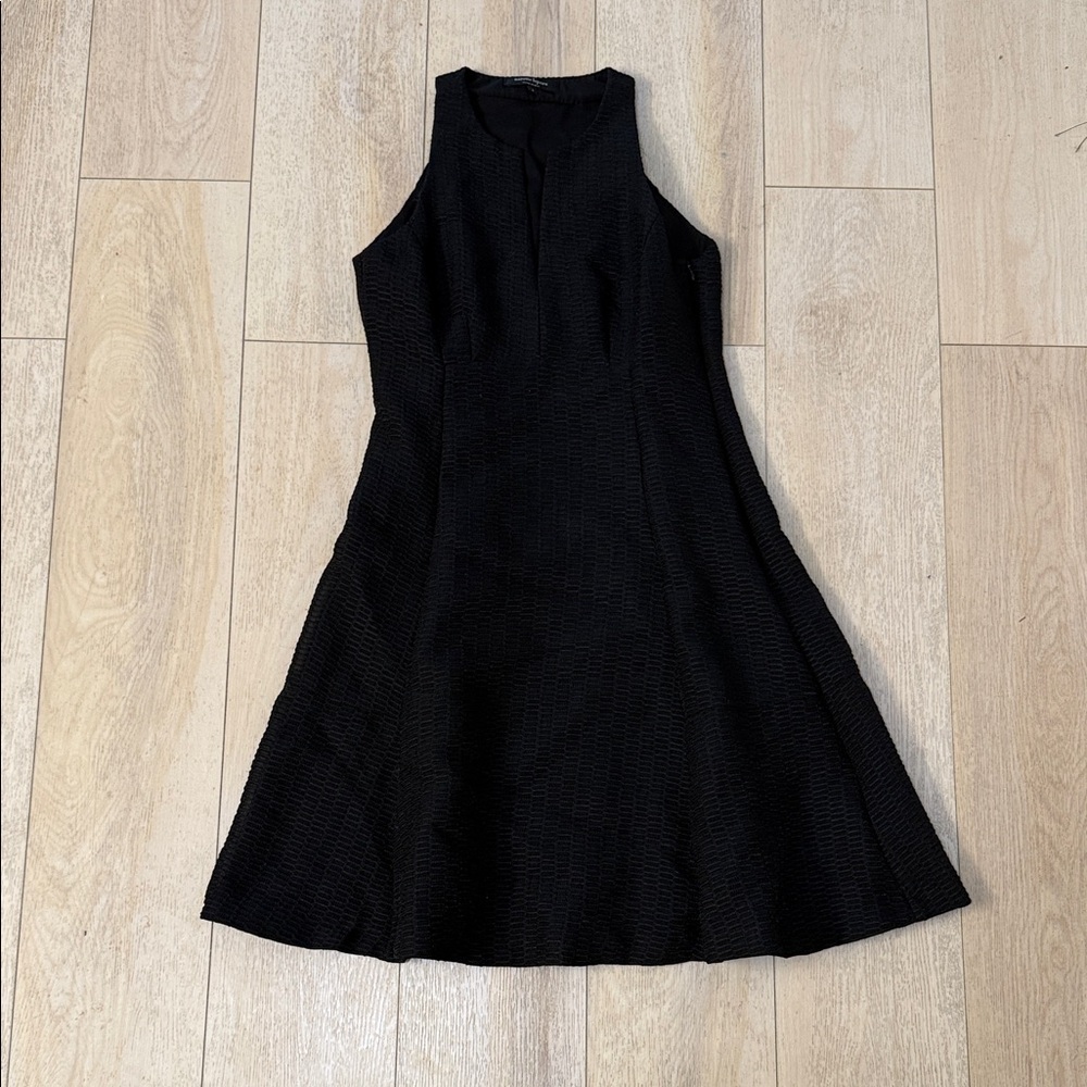 Nanette Lepore Black Textured Midi Dress Size 4